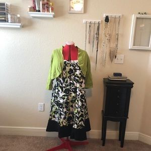 Plus size dress with Matching cardigan